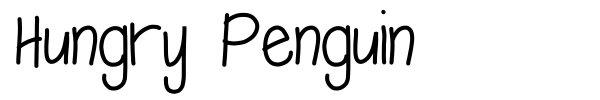 Hungry Penguin font preview